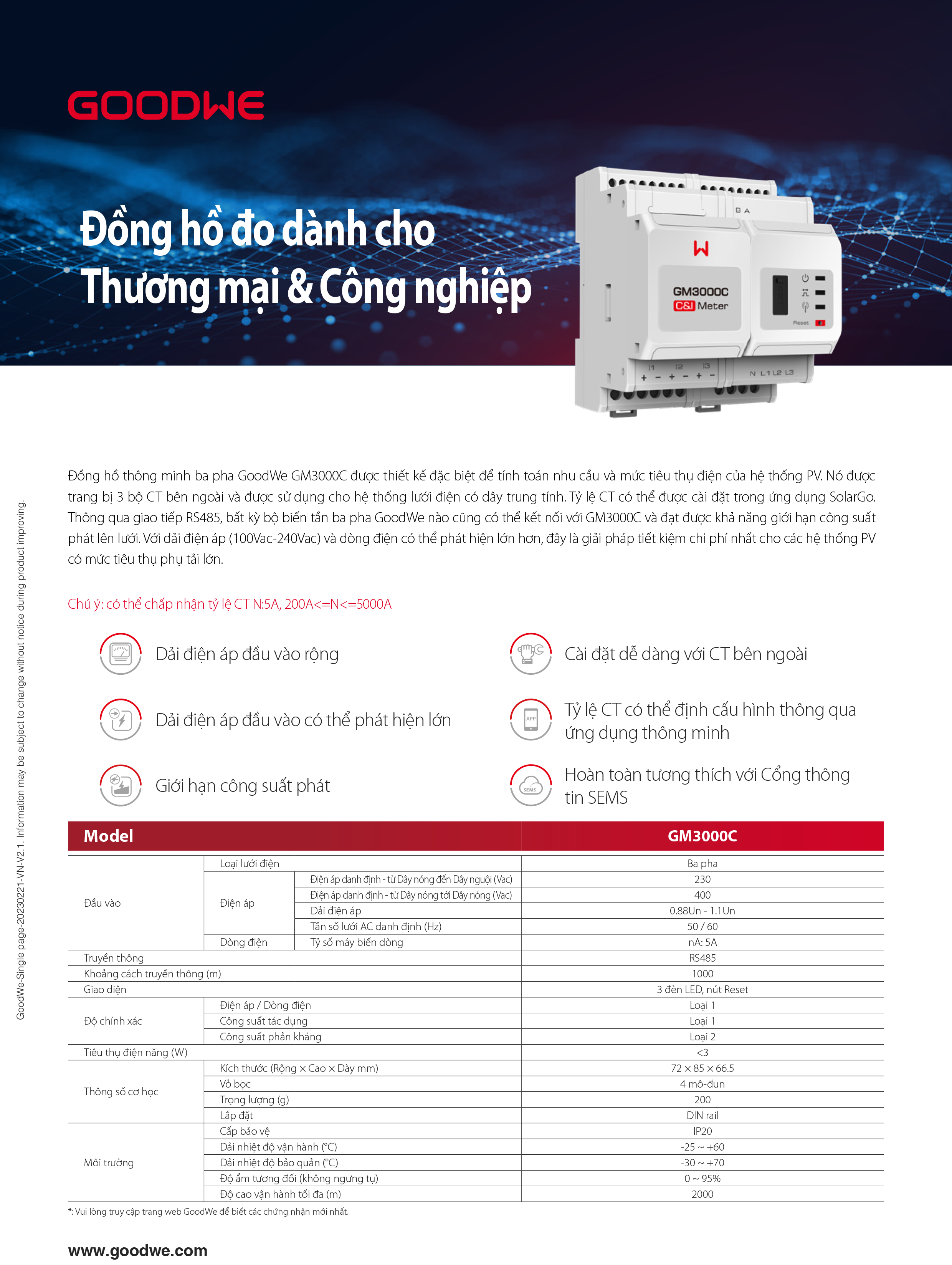 GoodWe GM3000C Datasheet