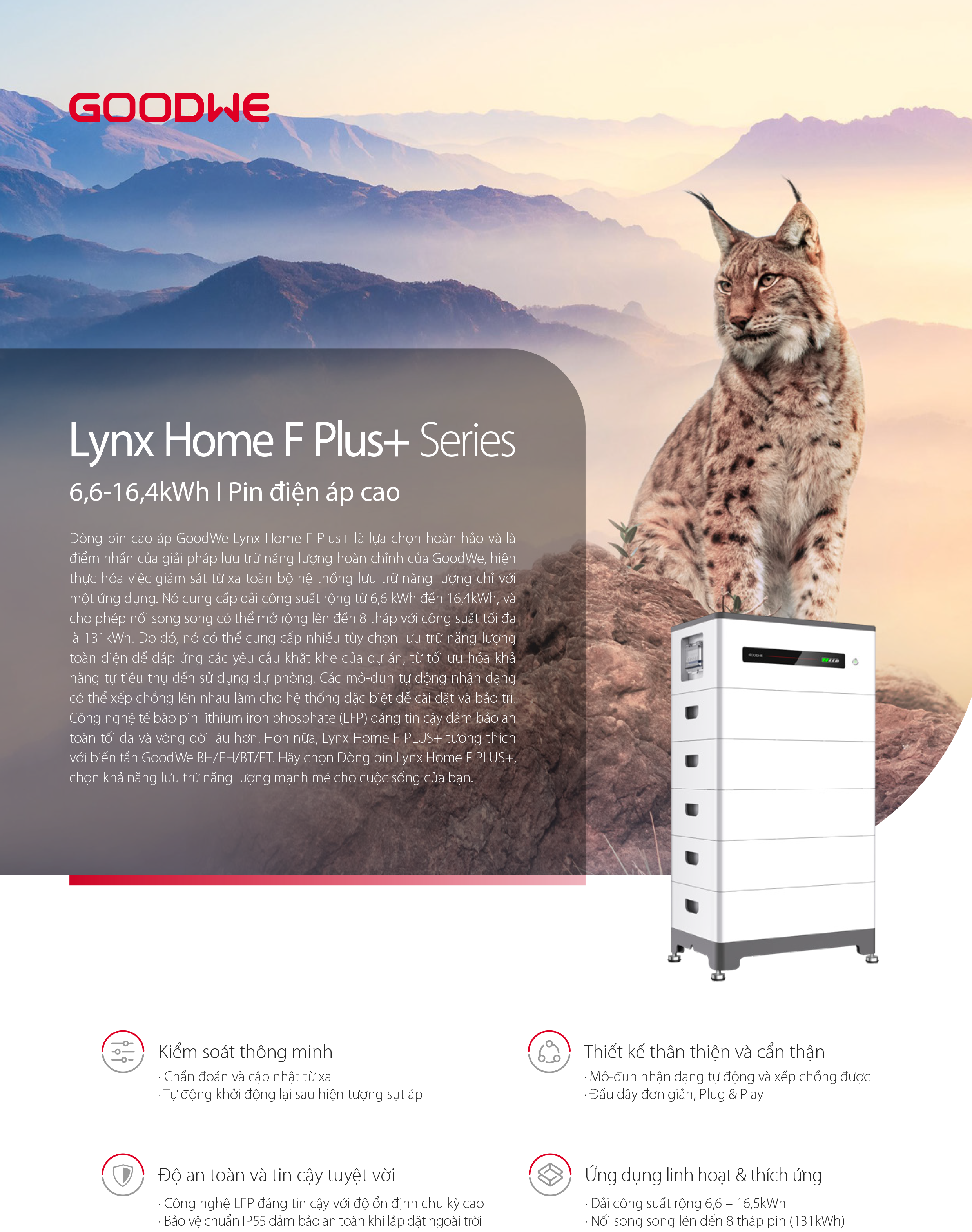 Datasheet GoodWe Lynx Home F Plus+ – Trang 1