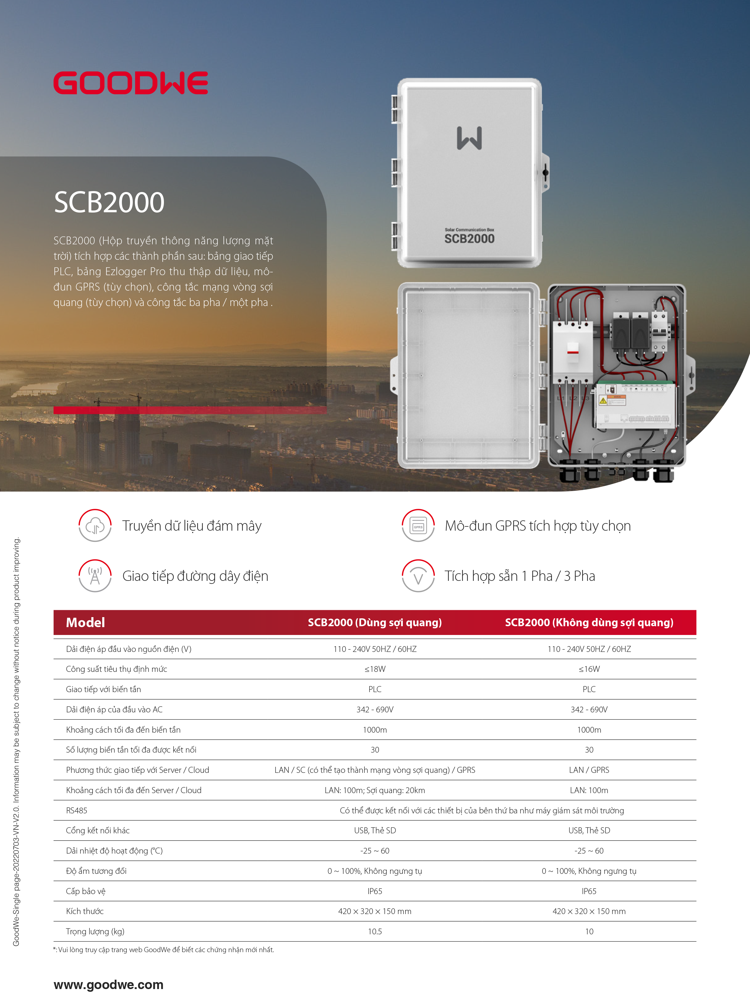 GoodWe SCB2000 Datasheet
